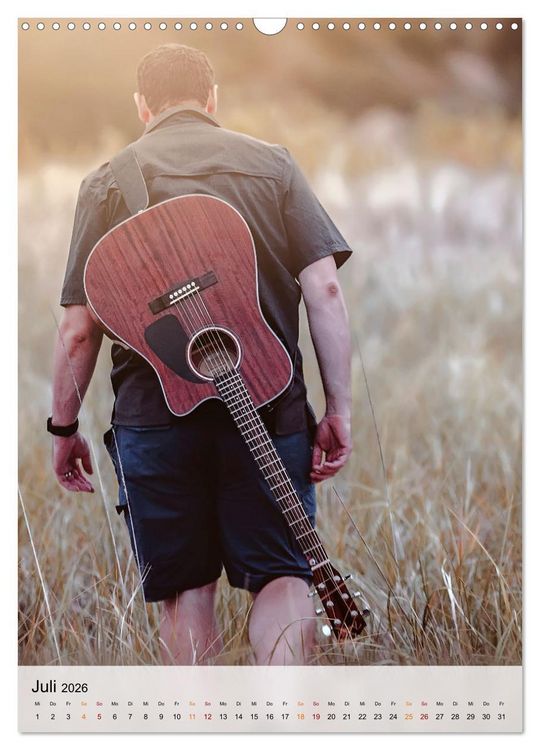 Produktbild: Gitarren Liebe (Wandkalender 2026 DIN A3 hoch), CALVENDO Monatskalender