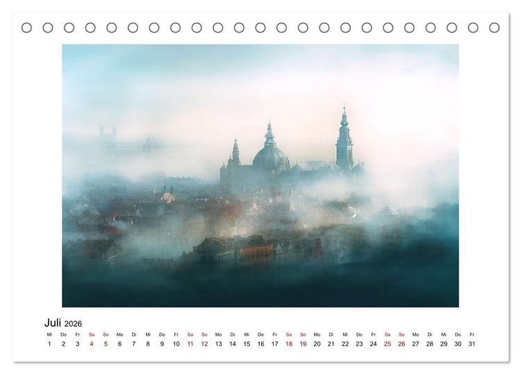Produktbild: Fantasiest&auml;dte (Tischkalender 2026 DIN A5 quer), CALVENDO Monatskalender