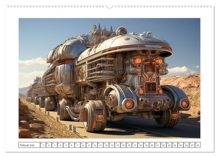 Produktbild: Steampunk Vehicles (Wandkalender 2026 DIN A2 quer), CALVENDO Monatskalender