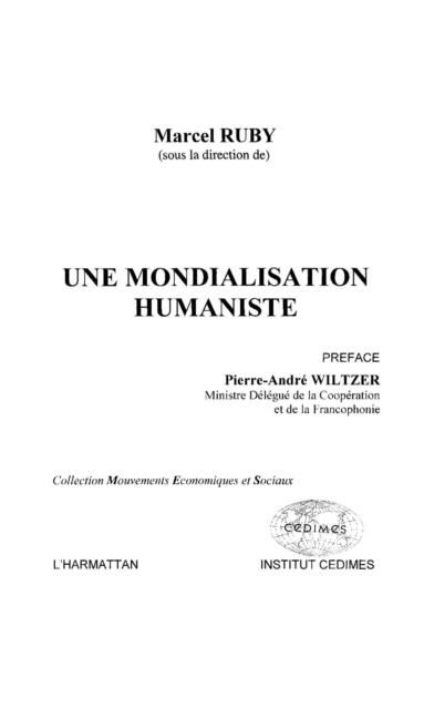 Produktbild: Une mondialisation humaniste