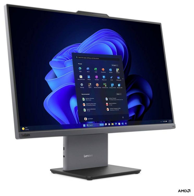 Produktbild: Lenovo All-in-One PC ThinkCentre neo55a 24 60.5 cm (23.8 Zoll) Full HD AMD Ryzen 5 220 4.9 GHz 16 GB RAM 512 GB SSD AMD AMD Radeon&trade; 740M Graphics