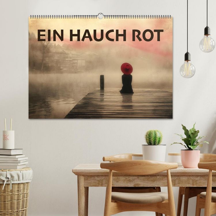 Produktbild: EIN HAUCH ROT (Wandkalender 2027 DIN A2 quer), CALVENDO Monatskalender