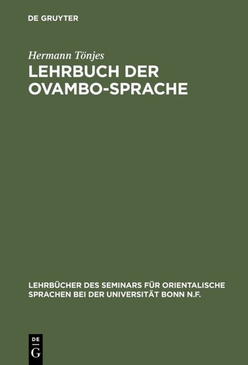 Produktbild: Lehrbuch der Ovambo-Sprache