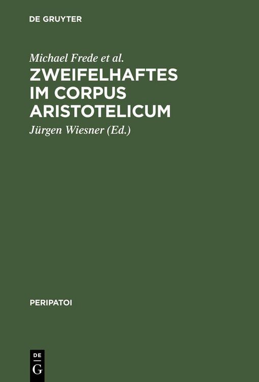 Produktbild: Zweifelhaftes im Corpus Aristotelicum