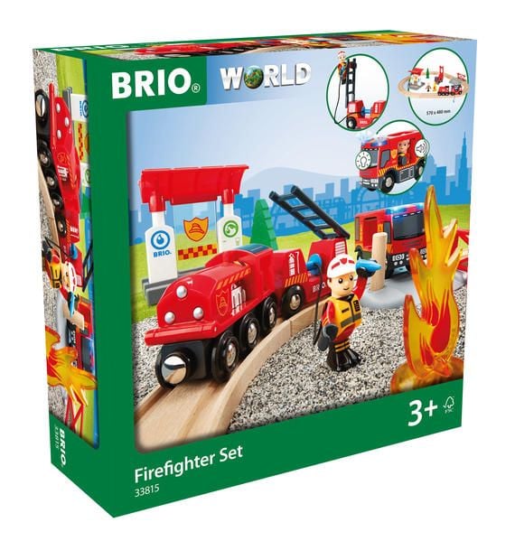 Produktbild: BRIO World - Bahn Feuerwehr Set