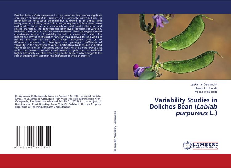 Produktbild: Variability Studies in Dolichos Bean (Lablab purpureus L.)