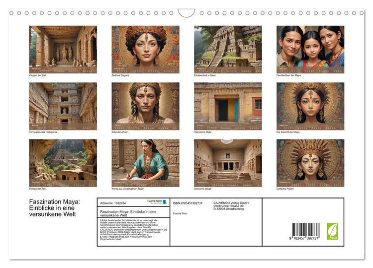 Produktbild: Faszination Maya: Einblicke in eine versunkene Welt (Wandkalender 2026 DIN A3 quer), CALVENDO Monatskalender
