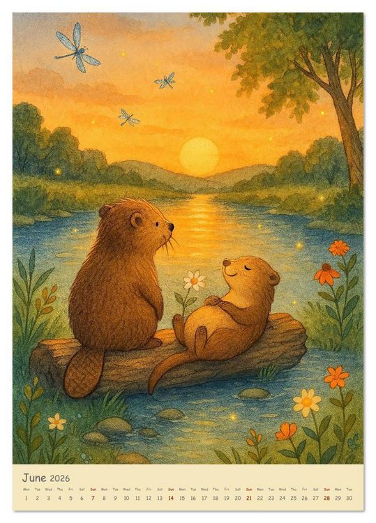 Produktbild: A year like a soft pillow - Animal moments of wellbeing (Desk Calendar 2026 DIN A5 portrait), CALVENDO 12 Month DeskCalendar