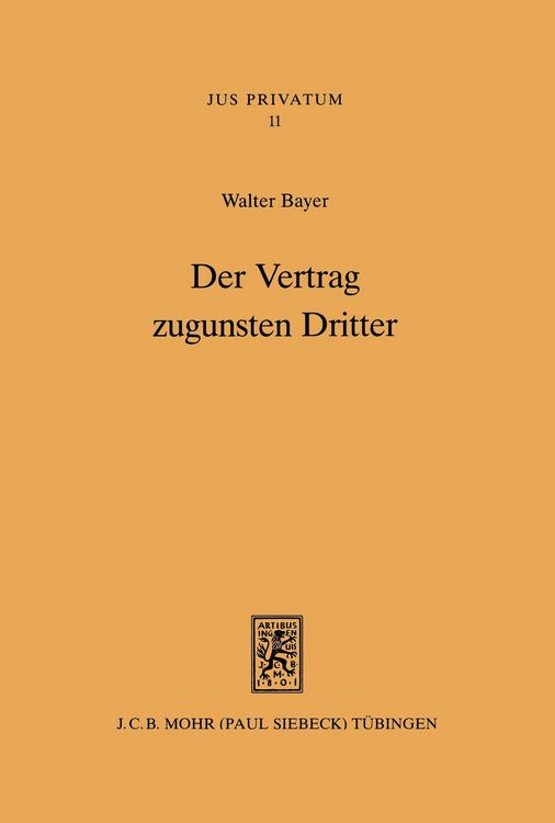 Produktbild: Der Vertrag zugunsten Dritter