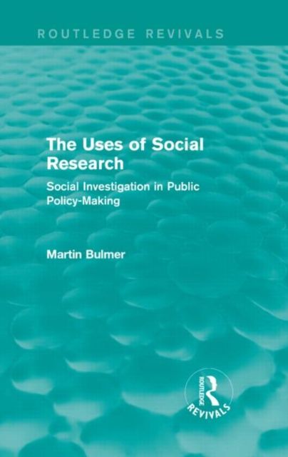Produktbild: Bulmer, M: The Uses of Social Research
