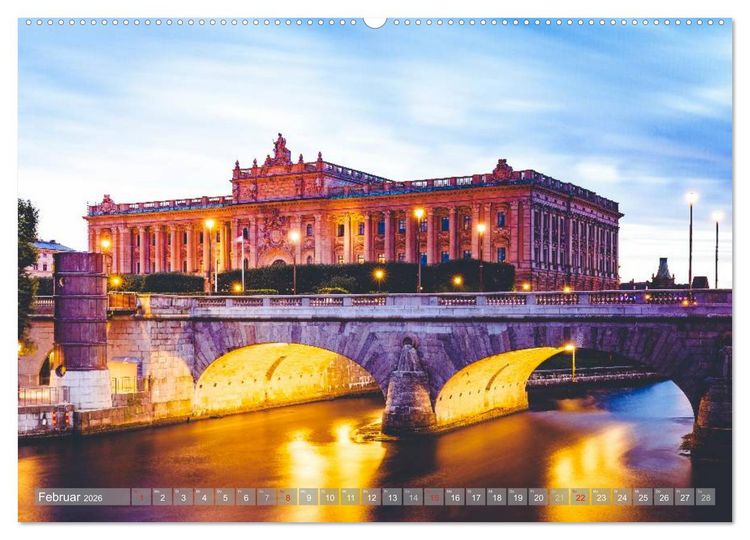 Produktbild: Stockholm - Nordische Sch&ouml;nheit (hochwertiger Premium Wandkalender 2026 DIN A2 quer), Kunstdruck in Hochglanz