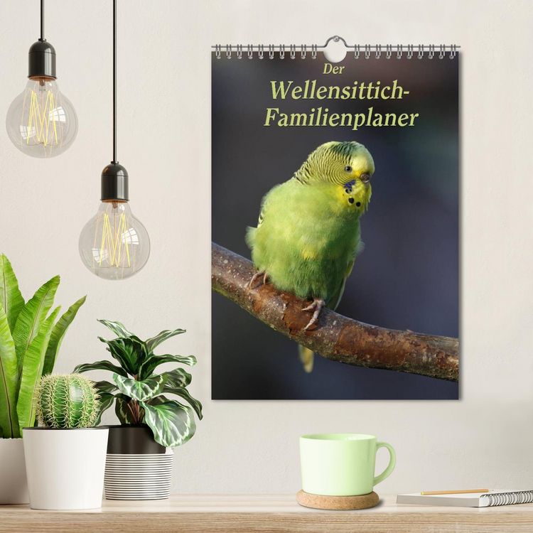 Produktbild: Der Wellensittich-Familienplaner (Wandkalender 2026 DIN A4 hoch), CALVENDO Monatskalender