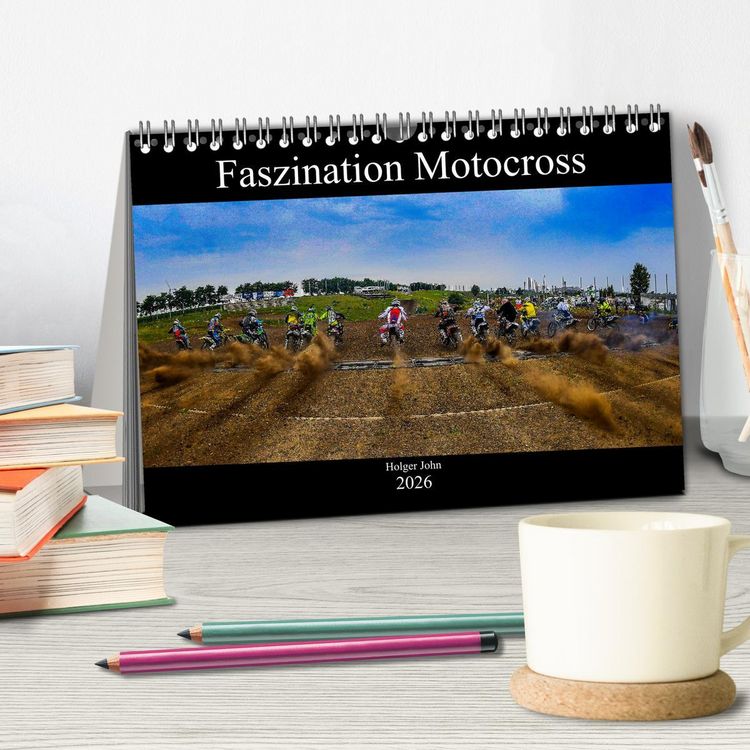 Produktbild: Blickpunkte Motocross (Tischkalender 2026 DIN A5 quer), CALVENDO Monatskalender