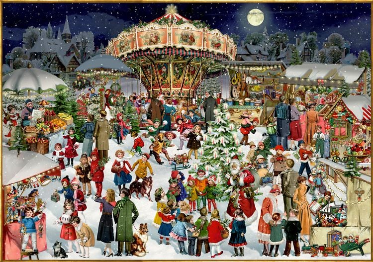 Produktbild: Puzzle - Nostalgischer Weihnachtsmarkt