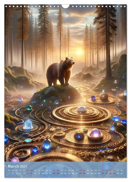 Produktbild: The Art of Power Animals (Wall Calendar 2027 DIN A3 portrait), CALVENDO 12 Month Wall Calendar
