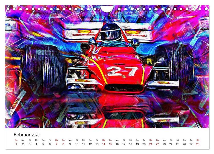 Produktbild: Cars'n'Arts - Digital Artwork von Jean-Louis Glineur (Wandkalender 2026 DIN A4 quer), CALVENDO Monatskalender