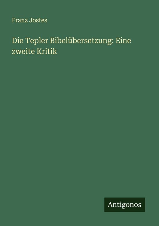 Produktbild: Die Tepler Bibel&uuml;bersetzung: Eine zweite Kritik
