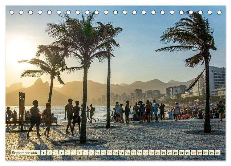 Produktbild: An Rio's Str&auml;nden (Tischkalender 2026 DIN A5 quer), CALVENDO Monatskalender