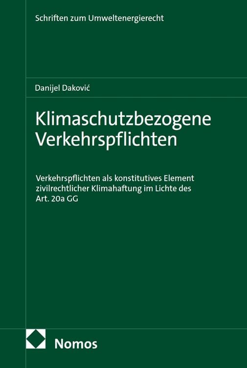 Produktbild: Klimaschutzbezogene Verkehrspflichten