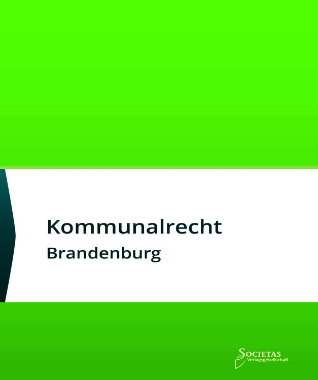 Produktbild: Kommunalrecht Brandenburg
