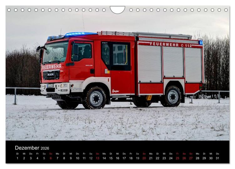 Produktbild: Einsatzfahrzeuge (Wandkalender 2026 DIN A4 quer), CALVENDO Monatskalender