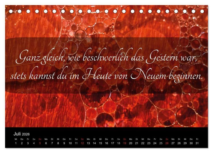 Produktbild: Mit Spr&uuml;chen und Weisheiten durch&acute;s Jahr (Tischkalender 2026 DIN A5 quer), CALVENDO Monatskalender