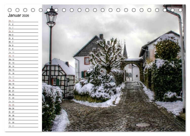 Produktbild: Die sch&ouml;nsten Orte der Eifel (Tischkalender 2026 DIN A5 quer), CALVENDO Monatskalender