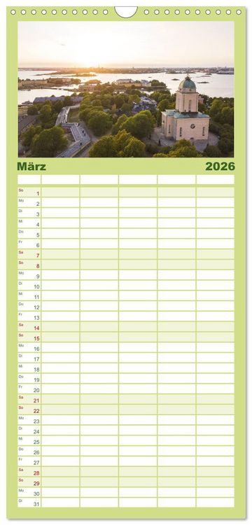 Produktbild: Familienplaner 2026 - Helsinki - Eine wundersch&ouml;ne Reise in die finnische Hauptstadt. mit 5 Spalten (Wandkalender, 21 x 45 cm) CALVENDO