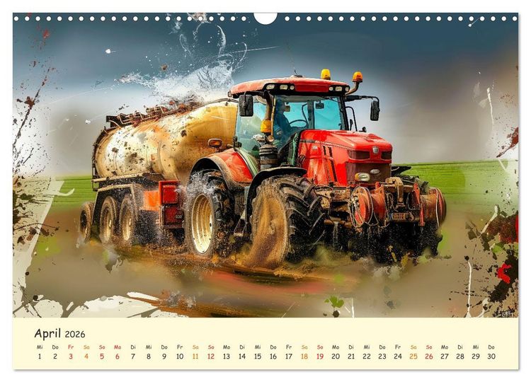 Produktbild: Traktoren - tolle Momente (Wandkalender 2026 DIN A3 quer), CALVENDO Monatskalender