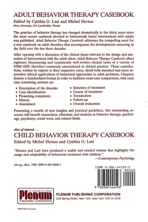 Produktbild: Adult Behavior Therapy Casebook
