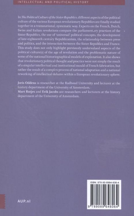 Produktbild: The Political Culture of the Sister Republics, 1794-1806