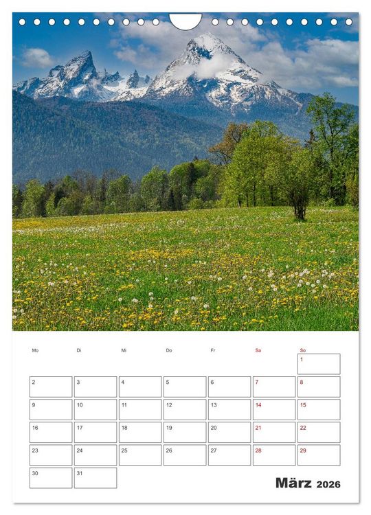 Produktbild: Oberbayerische Alpen (Wandkalender 2026 DIN A4 hoch), CALVENDO Monatskalender