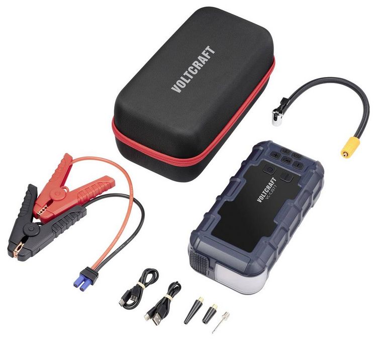 Produktbild: VOLTCRAFT Schnellstartsystem VC-CJS77 VC-16533725 Starthilfestrom (12 V)=600A USB-Steckdose 2x, Lade- und Aufbewahrungsstation
