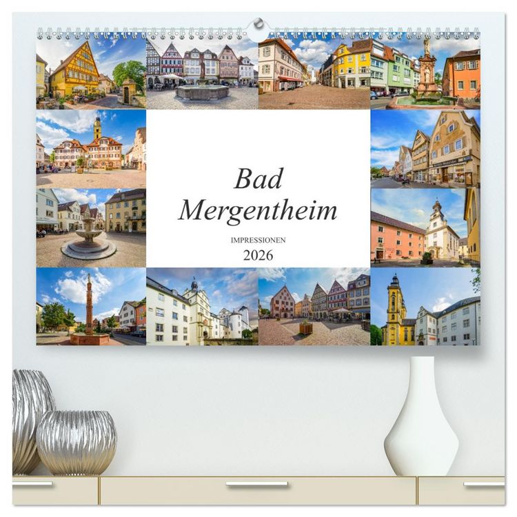 Produktbild: Bad Mergentheim Impressionen (hochwertiger Premium Wandkalender 2026 DIN A2 quer), Kunstdruck in Hochglanz