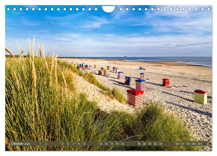 Produktbild: BORKUM Trauminsel in der Nordsee (Wandkalender 2026 DIN A4 quer), CALVENDO Monatskalender