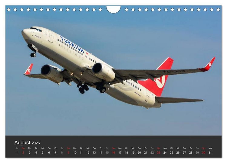 Produktbild: Verkehrsflugzeuge (Wandkalender 2026 DIN A4 quer), CALVENDO Monatskalender