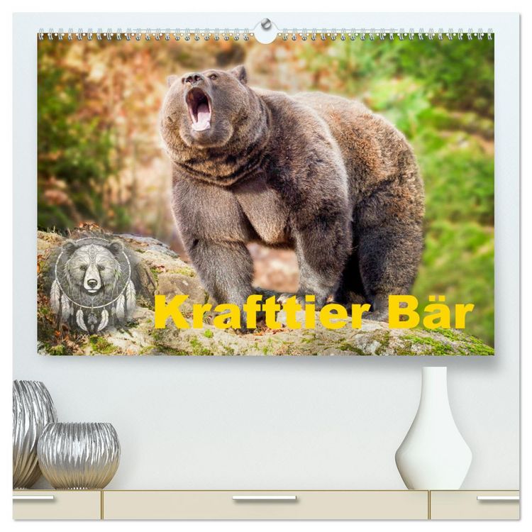 Produktbild: Krafttier B&auml;r (hochwertiger Premium Wandkalender 2026 DIN A2 quer), Kunstdruck in Hochglanz