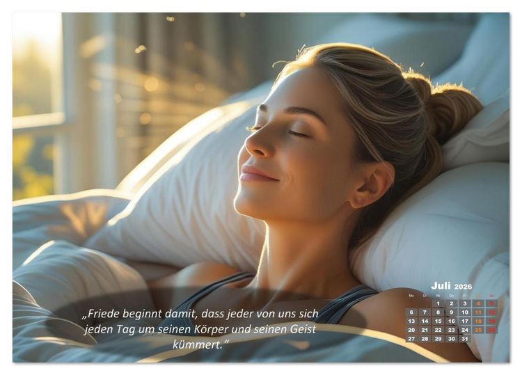 Produktbild: Mit Yoga ins Bett (Tischkalender 2026 DIN A5 quer), CALVENDO Monatskalender