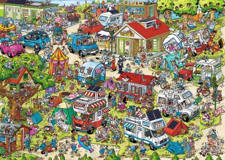 Produktbild: Erwachsenenpuzzle 1000 Teile - Ray Nicholson - Der Campingplatz