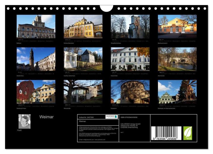 Produktbild: Weimar (Wandkalender 2027 DIN A4 quer), CALVENDO Monatskalender