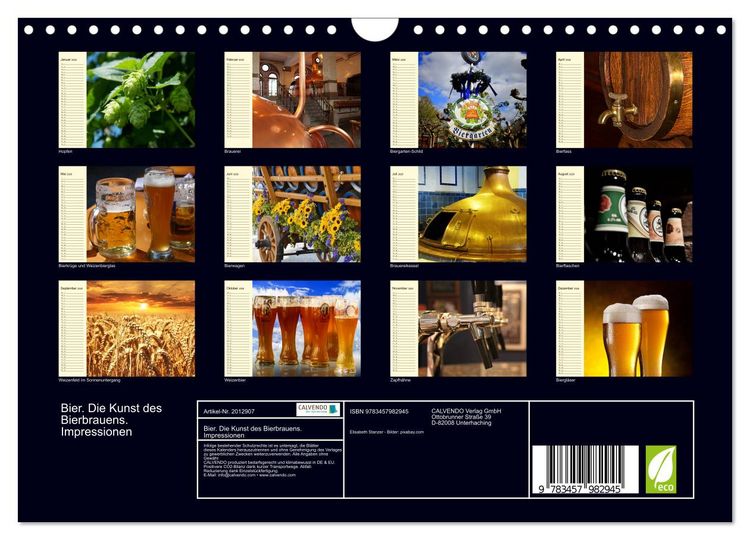 Produktbild: Bier. Die Kunst des Bierbrauens. Impressionen (Wandkalender 2026 DIN A4 quer), CALVENDO Monatskalender