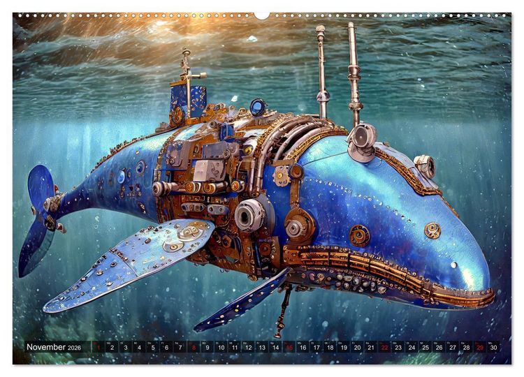 Produktbild: Die Roboter-Tierwelt (Wandkalender 2026 DIN A2 quer), CALVENDO Monatskalender