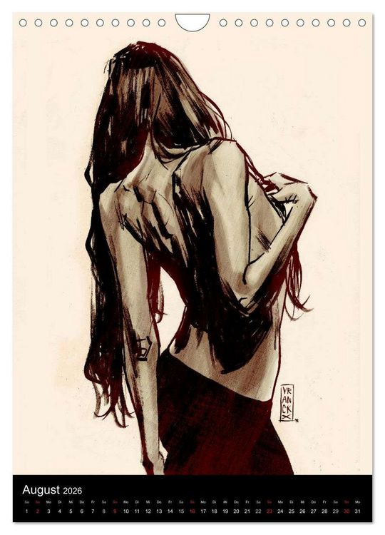 Produktbild: Les femmes de Gilles 2 by Gilles Vranckx - 12 Frauen-Illustrationen von dem Belgischen K&uuml;nstler Gilles Vranckx (Wandkalender 2026 DIN A4 hoch), CALVENDO Monatskalender