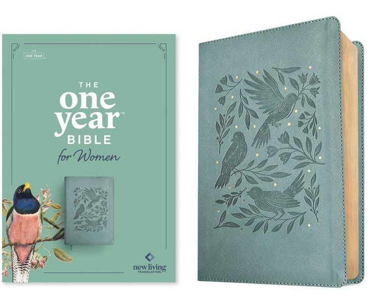 Produktbild: NLT the One Year Bible for Women (Leatherlike, Birdsong Teal)
