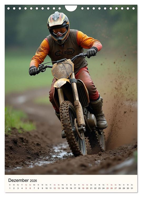 Produktbild: Kickstart the Year - Dirt, Speed und Adrenalin (Wandkalender 2026 DIN A4 hoch), CALVENDO Monatskalender