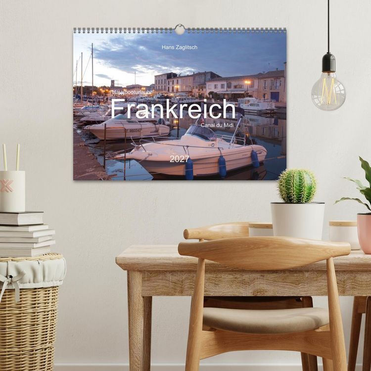 Produktbild: Hausbooturlaub Frankreich - Canal du Midi (Wandkalender 2027 DIN A3 quer), CALVENDO Monatskalender