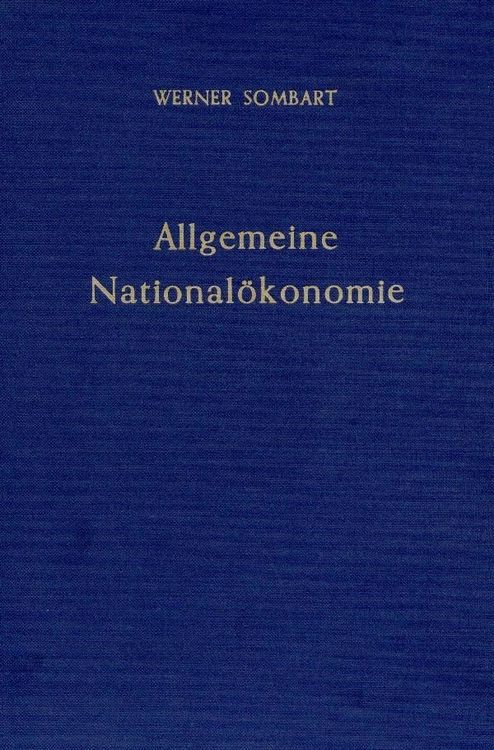 Produktbild: Sombart, W: Allg. Nationaloekonomie
