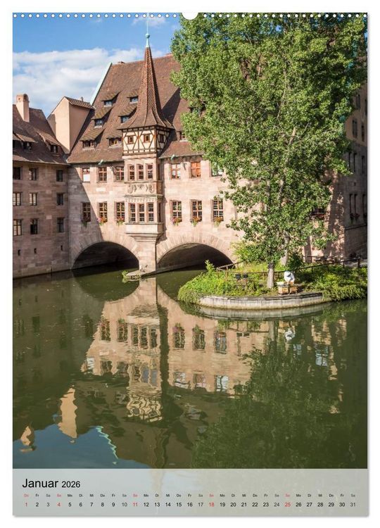 Produktbild: N&Uuml;RNBERG Charmante Altstadt (hochwertiger Premium Wandkalender 2026 DIN A2 hoch), Kunstdruck in Hochglanz