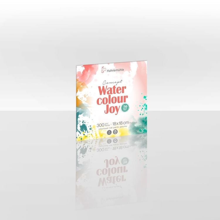 Produktbild: Hahnem&uuml;hle Concept Watercolour Joy 18 x 18 cm, 300 g/m&sup2;, 50 Bogen, matt