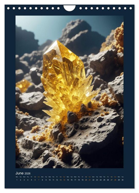 Produktbild: Fantastic Minerals - Mysterious Treasures (Wall Calendar 2026 DIN A4 portrait), CALVENDO 12 Month Wall Calendar